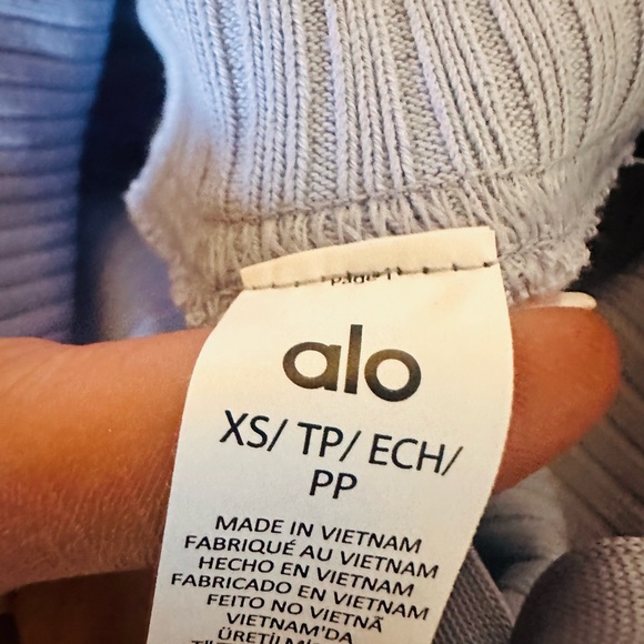 ALO Yoga winter frost Serenity  Knit wide leg sweat pants XS - Picture 6 of 9